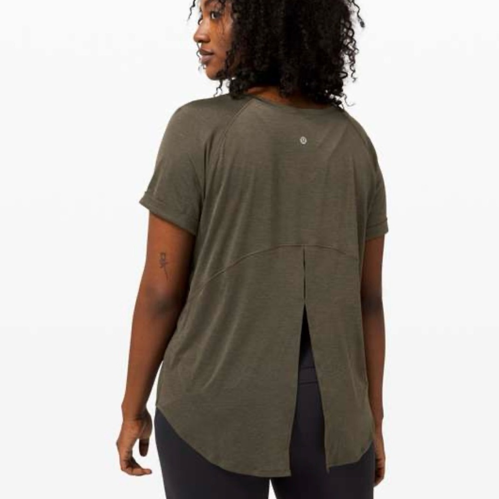 Lululemon Open Up Tie Back Tee